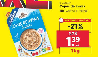 Lidl Crownfield Copos de avena oferta