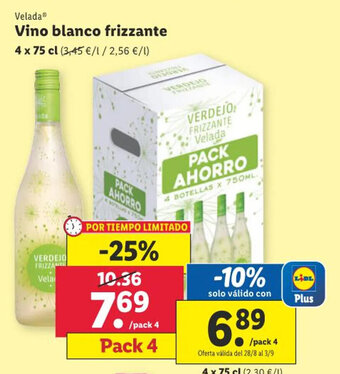 Lidl VeladaⓇ Vino blanco frizzante oferta