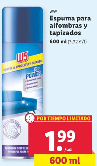 Lidl W5 Espuma para alfombras y tapizados oferta