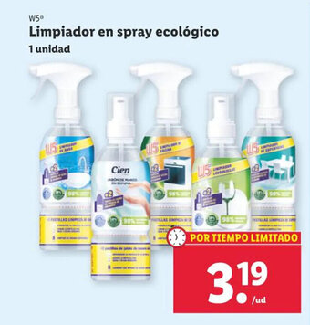 Lidl W5Ⓡ Limpiador en spray ecológico oferta