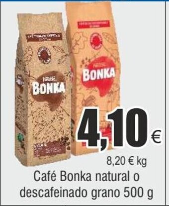FROIZ Café Bonka natural o descafeinado grano 500 g oferta