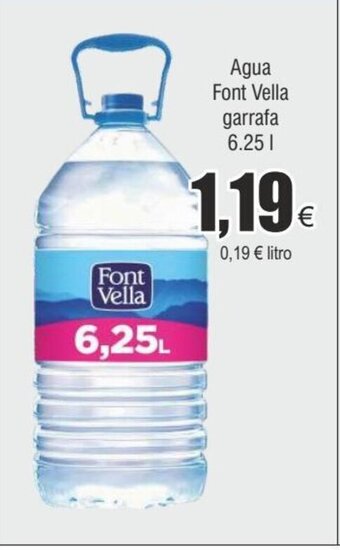 FROIZ Agua Font Vella garrafa 6.25 L oferta