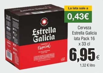 FROIZ Cerveza Estrella Galicia lata Pack 16 x 33 cl oferta