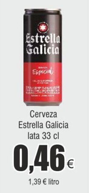 FROIZ Cerveza Estrella Galicia lata 33 cl oferta