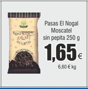 FROIZ Pasas El Nogal Moscatel sin pepita 250 g oferta