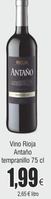 FROIZ Vino Rioja Antaño tempranillo 75 cl oferta