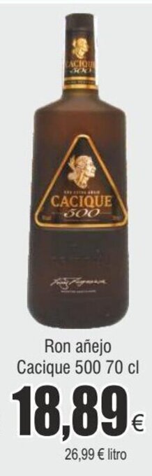 FROIZ Ron añejo Cacique 500 70 cl oferta
