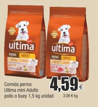 FROIZ Comida perros Ultima mini Adulto pollo o buey 1,5 kg unidad oferta
