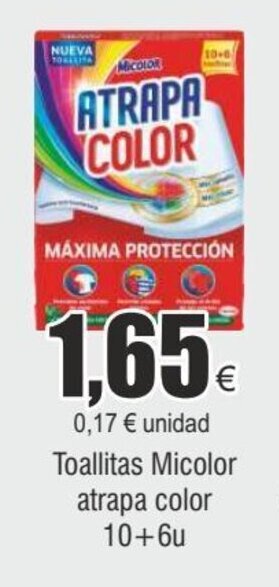 FROIZ Toallitas Micolor atrapa color 10+6u oferta