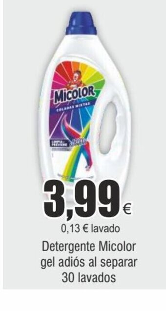 FROIZ Detergente Micolor gel adiós al separar 30 lavados oferta