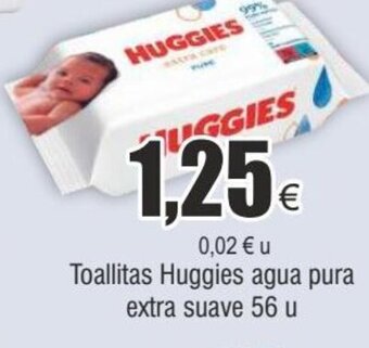 FROIZ Toallitas Huggies agua pura extra suave 56 u oferta