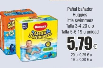 FROIZ Pañal bañador Huggies little swimmers Talla 3-4 20 u o Talla 5-6 19 u unidad oferta