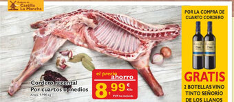 Supermercados La Despensa Cordero recental Por cuartos o medíos oferta