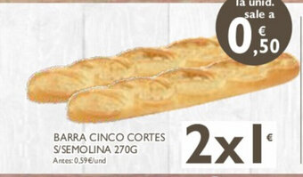 Supermercados La Despensa Barra Cinco Cortes S/Semolina 270g oferta