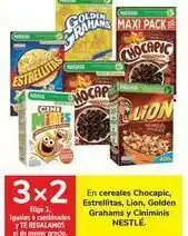Carrefour Cereales chocapic, estrellitas, lion, golden grahams y ciniminis nestlé oferta