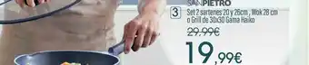 Carrefour Sanpietro Set 2 Sartenes 20 Y 26cm, Wok 28 Cm O Grill De 30x30 Gama Haiko oferta