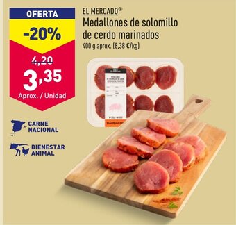 ALDI EL MERCADOⓇ Medallones de solomillo de cerdo marinados 400 g aprox. oferta