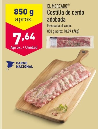 ALDI EL MERCADOⓇ Costilla de cerdo adobada oferta