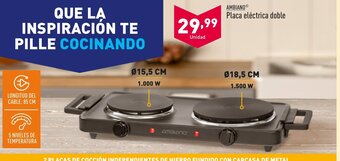 ALDI AMBIANOⓇ Placa eléctrica doble oferta