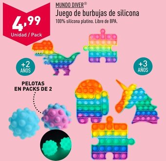 ALDI MUNDO DIVERⓇ Juego de burbujas de silicona oferta