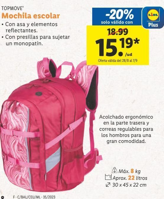 Lidl best sale mochilas escolares