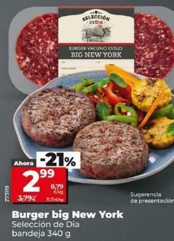 Dia Hamburguesas de vacuno dia oferta