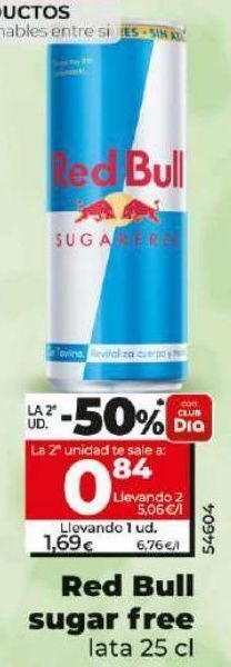 Dia Bebida energética red bull oferta