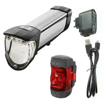 Decathlon Luz delantera ixon core + luz trasera ixxi oferta