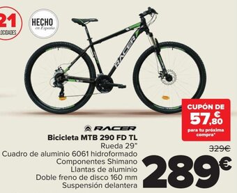 Carrefour Bicicleta MTB 290 FD TL oferta