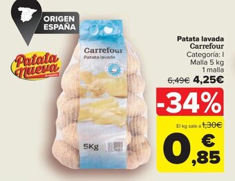 Carrefour Patata lavada oferta