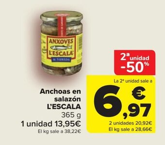Carrefour Anchoas en salazón L'ESCALA oferta
