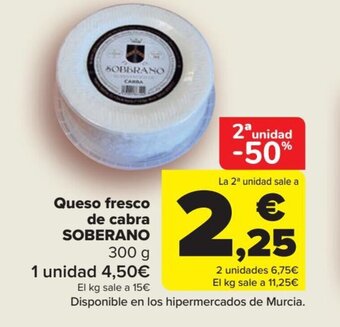 Carrefour Queso fresco de cabra SOBERANO oferta