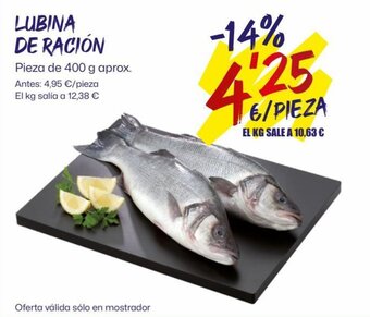 AhorraMas LUBINA DE RACIÓN oferta
