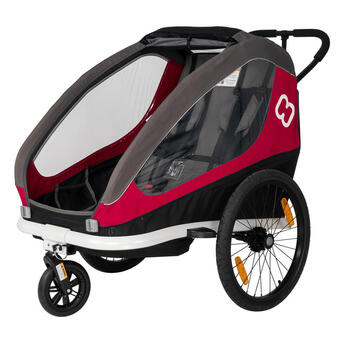 Decathlon Remolque bicicleta / cochecito hamax ixplorer niños negro rojo oferta
