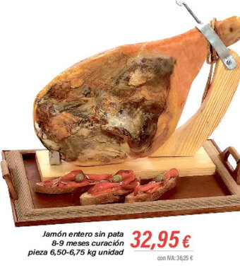Cash Ifa Jamón entero sin pata 8-9 meses curación pieza oferta