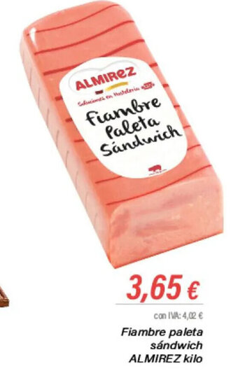 Cash Ifa Fiambre Paleta Sandwich ALMIREZ kilo oferta