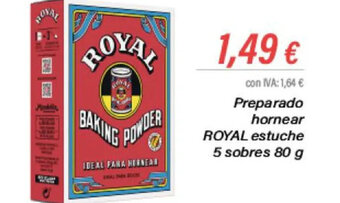 Cash Ifa Preparado hornear ROYAL estuche 5 sobres 80 g oferta