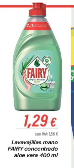 Cash Ifa Lavavajillas mano FAIRY concentrado aloe vera 400 ml oferta