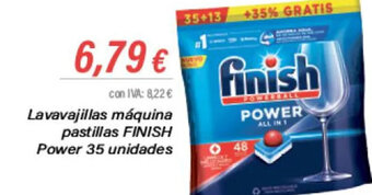 Cash Ifa Lavavajillas máquina pastillas FINISH Power 35 unidades oferta