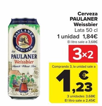 Carrefour Cerveza paulaner weissbier oferta