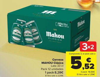 Carrefour Cerveza mahou clásica oferta