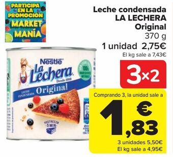 Carrefour Leche condensada la lechera original oferta