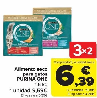 Carrefour Alimento seco para gatos purina one oferta