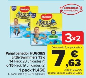 Carrefour Pañal bañador huggies little swimmers oferta