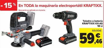Carrefour Taladro a bateria kraftixx kx-as oferta