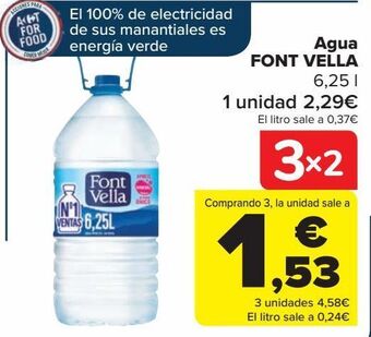 Carrefour Agua font vella oferta