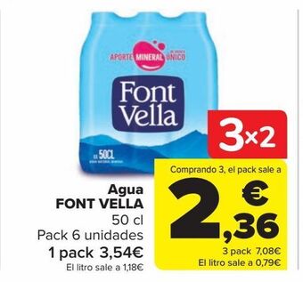 Carrefour Agua font vella oferta