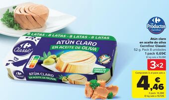 Carrefour Atún claro en aceite de oliva carrefour classic oferta