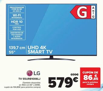Carrefour Smart tv led 55'' lg oferta