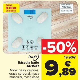 Carrefour Báscula de baño au1537 aura oferta